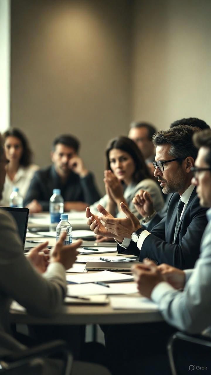 Board meeting and leadership discussion