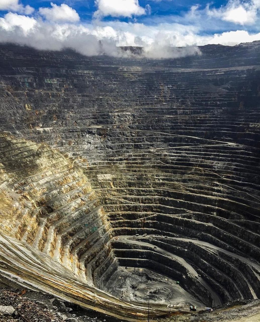 Aerial view of mining site